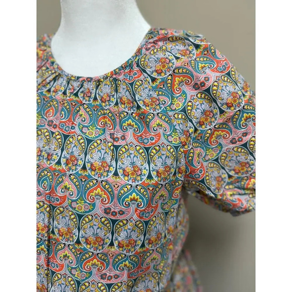 J. Crew Side Cutout Organic Cotton Dress in Liberty Giorgia Duke Fabric Size 2 - Picture 3 of 9